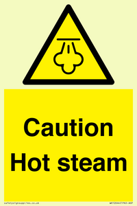 Caution Hot steam